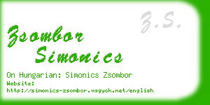 zsombor simonics business card